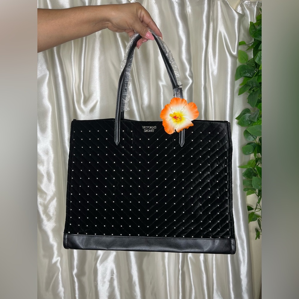 Victoria's Secret Black Studded Tote